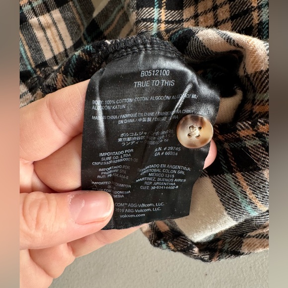 Volcom Plaid To Meet U Long Sleeve Flannel XS - Picture 13 of 14